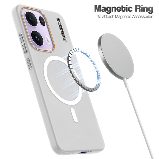 Colourful Frosted Matte Wireless Charging Support Back Cover Case for Oppo Reno 13 Pro 5G With Raised Camera Protection