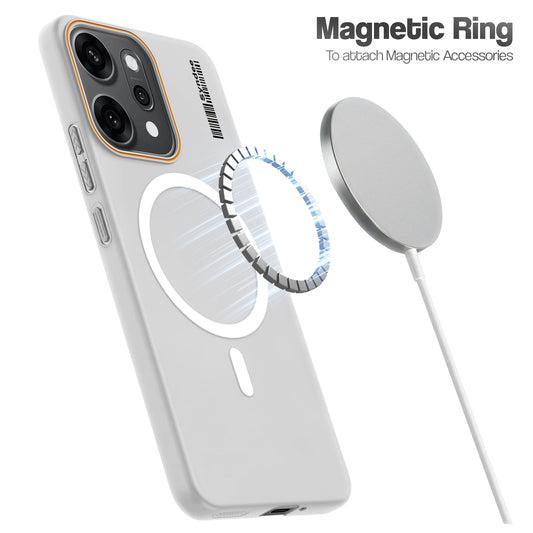 Colourful Frosted Matte Wireless Charging Support Back Cover Case for Oppo Reno 14 Pro 5G With Raised Camera Protection