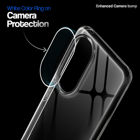 Crystal Clear Anti-Yellow Transparent Back Cover Case With Camera Ring Protection for Oppo Reno 10 Pro 5G
