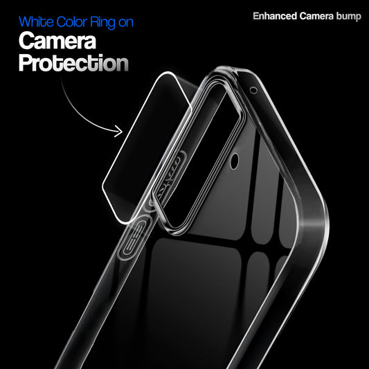 Crystal Clear Anti-Yellow Transparent Back Cover Case With Camera Ring Protection for Samsung S21 FE 5G