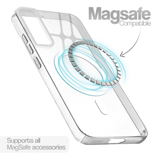 Anti-Yellow Scratch Resistant Case Support Wireless Charging Back Cover For Samsung S22 Plus 5G