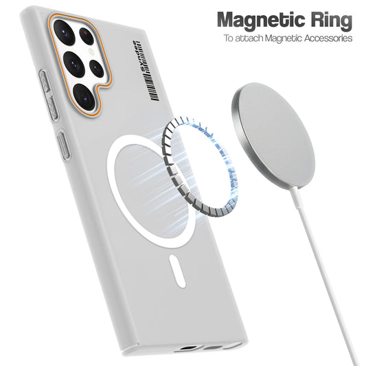 Colourful Frosted Matte Wireless Charging Support Back Cover Case for Samsung S22 Ultra 5G With Raised Camera Protection