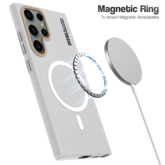 Colourful Frosted Matte Wireless Charging Support Back Cover Case for Samsung S23 Ultra 5G With Raised Camera Protection