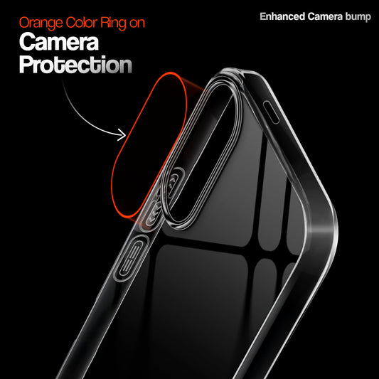 Crystal Clear Anti-Yellow Transparent Back Cover Case With Camera Ring Protection for Samsung S25 Edge 5G