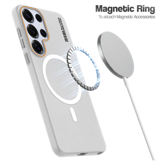 Colourful Frosted Matte Wireless Charging Support Back Cover Case for Samsung S25 Ultra 5G With Raised Camera Protection