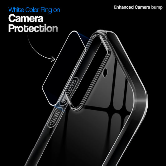Crystal Clear Anti-Yellow Transparent Back Cover Case With Camera Ring Protection for Samsung S22 5G