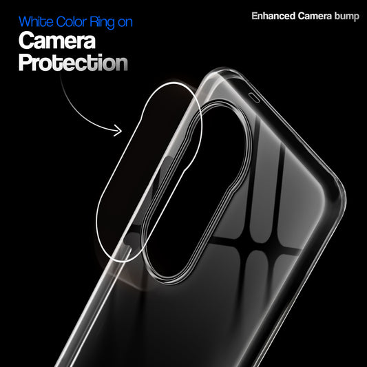 Crystal Clear Anti-Yellow Transparent Back Cover Case With Camera Ring Protection for Vivo V60 5G