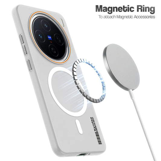 Colourful Frosted Matte Wireless Charging Support Back Cover Case for Vivo X200 5G With Raised Camera Protection