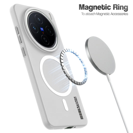 Frosted Sleek Matte Wireless Charging Support Back Cover Case for Vivo X200 5G With Raised Camera Protection
