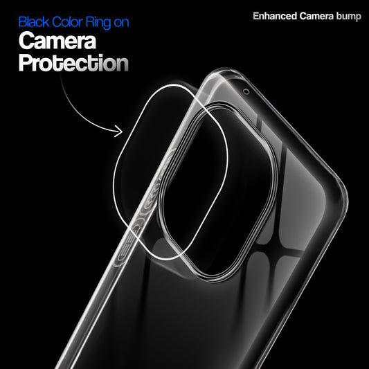 Crystal Clear Anti-Yellow Transparent Back Cover Case With Camera Ring Protection for iQOO Z9s Pro 5G