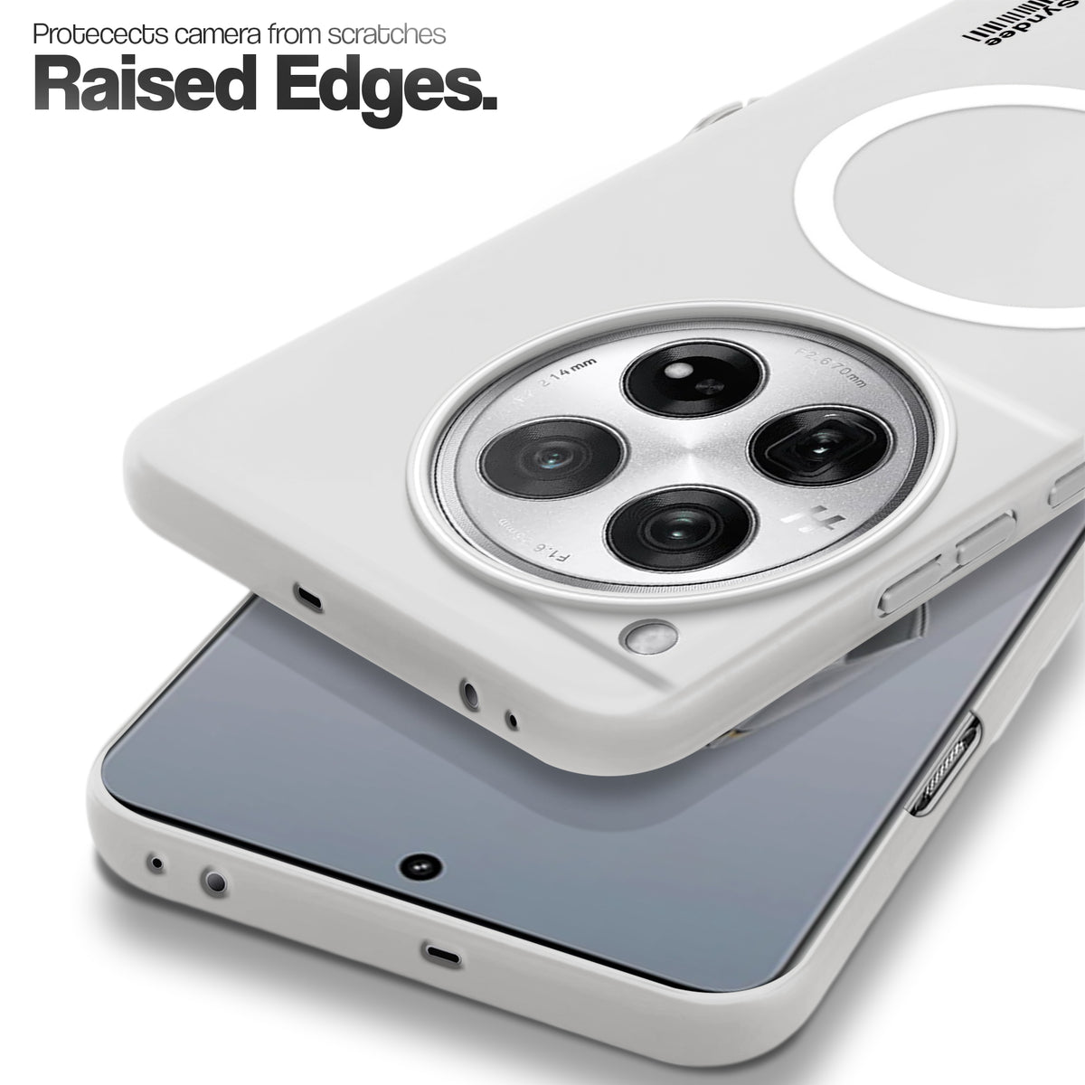 Frosted Sleek Matte Wireless Charging Support Back Cover Case for OnePlus 12 5G With Raised Camera Protection