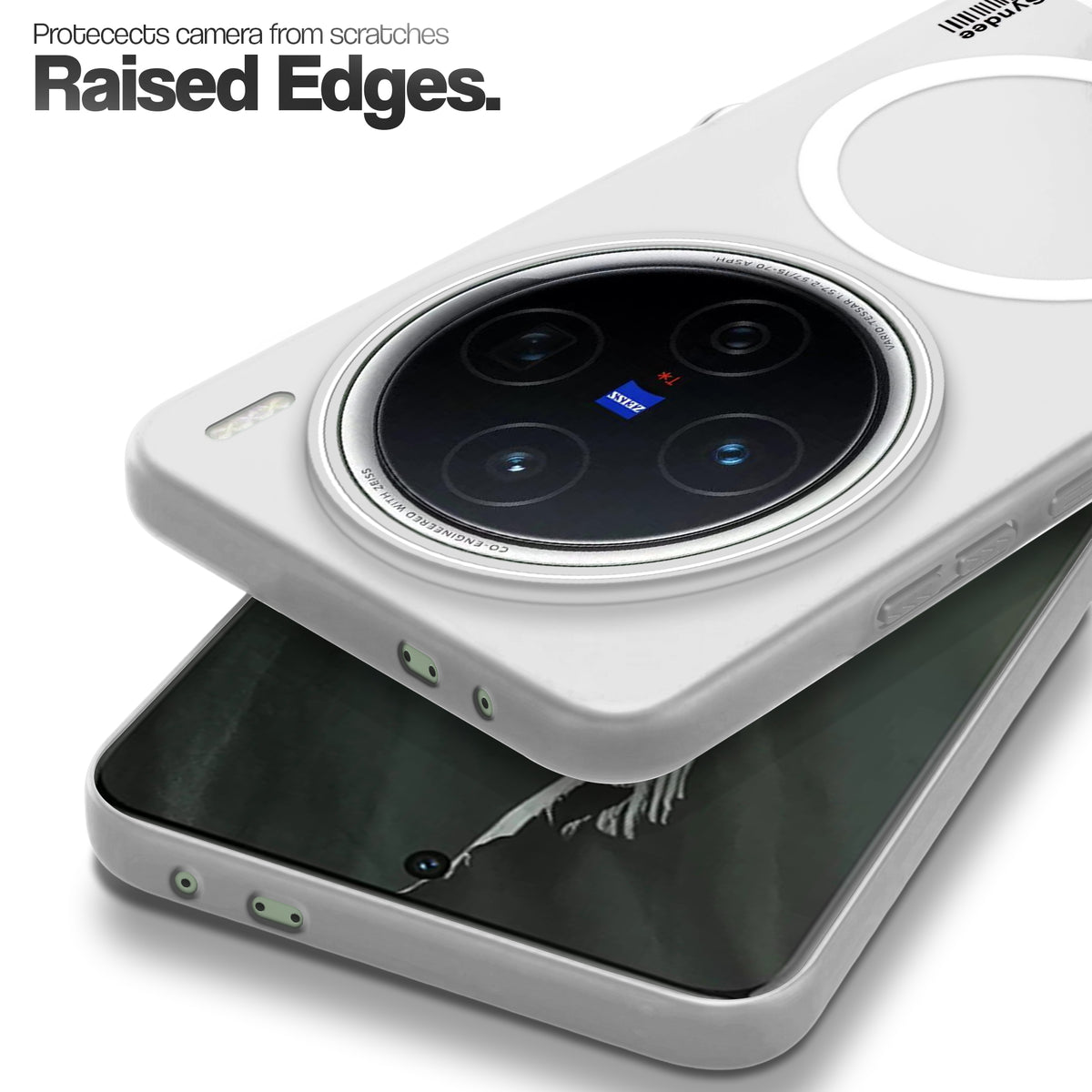 Frosted Sleek Matte Wireless Charging Support Back Cover Case for Vivo X200 5G With Raised Camera Protection