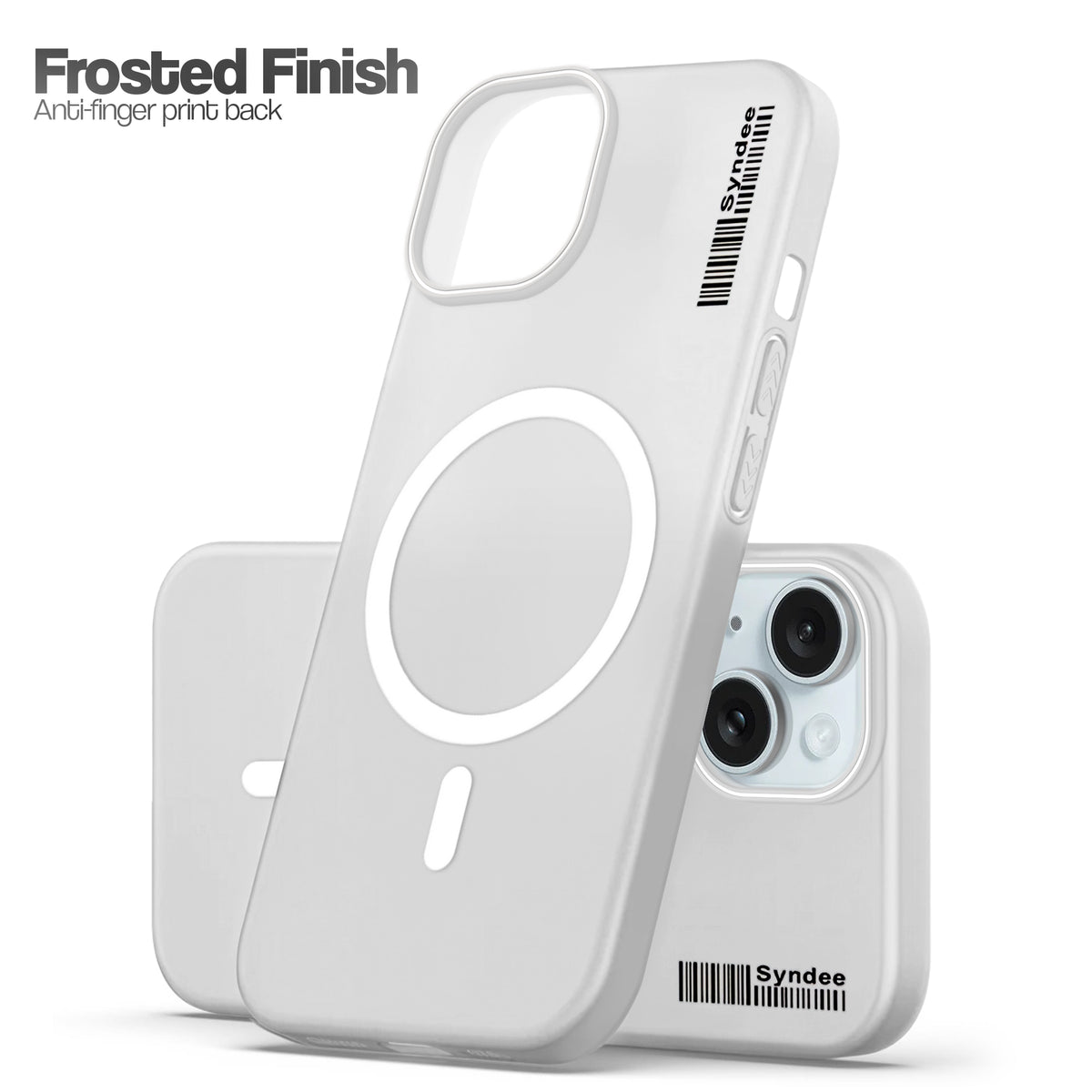 Frosted Sleek Matte Wireless Charging Support Back Cover Case For Apple iPhone 15 Plus With Raised Camera Protection
