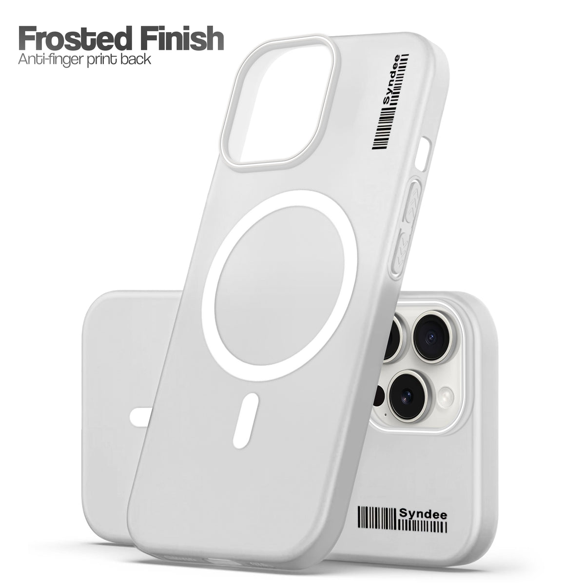 Frosted Sleek Matte Wireless Charging Support Back Cover Case For Apple iPhone 15 Pro Max With Raised Camera Protection