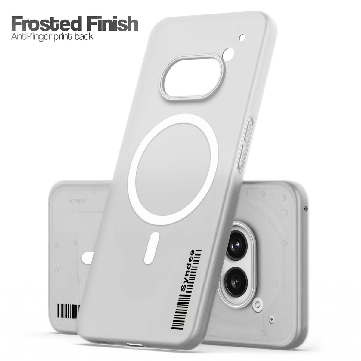 Frosted Sleek Matte Wireless Charging Support Back Cover Case for Nothing Phone 2A With Raised Camera Protection