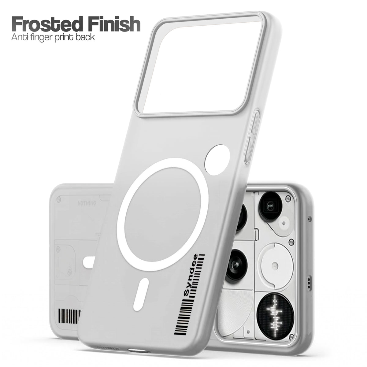 Frosted Sleek Matte Wireless Charging Support Back Cover Case for Nothing Phone 3 5G With Raised Camera Protection