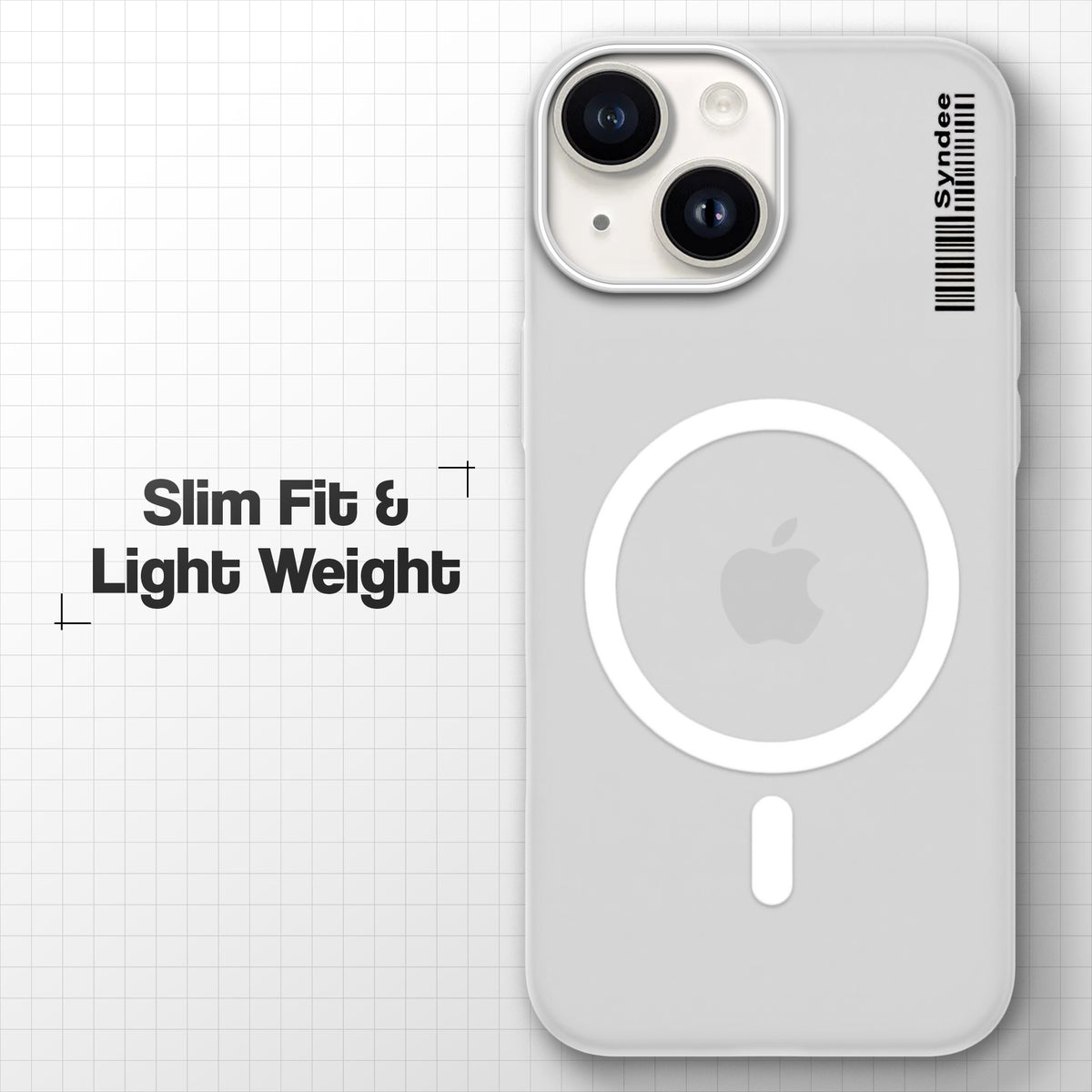 Frosted Sleek Matte Wireless Charging Support Back Cover Case For Apple iPhone 14 Plus With Raised Camera Protection