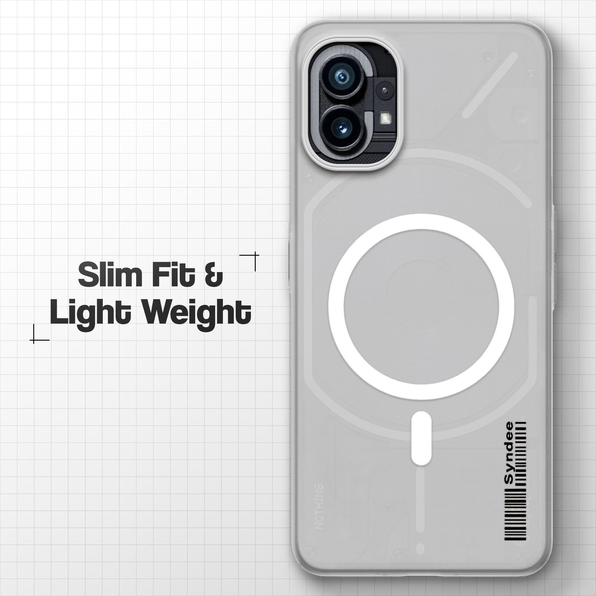 Frosted Sleek Matte Wireless Charging Support Back Cover Case for Nothing Phone 1 With Raised Camera Protection