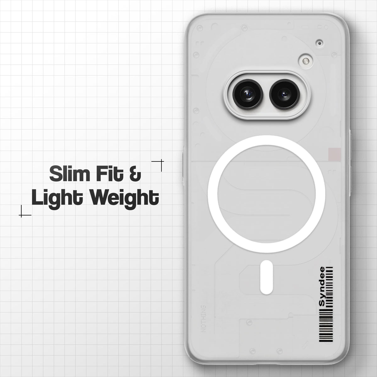 Frosted Sleek Matte Wireless Charging Support Back Cover Case for Nothing Phone 2A With Raised Camera Protection