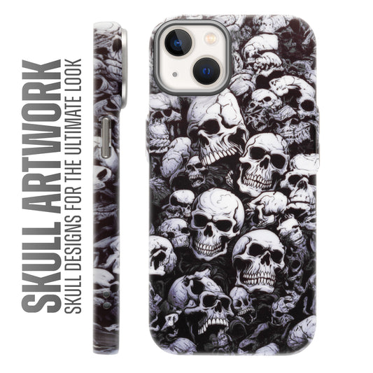 Nightfall Skull Cluster Design With Hard Back Case For Apple iPhone 14