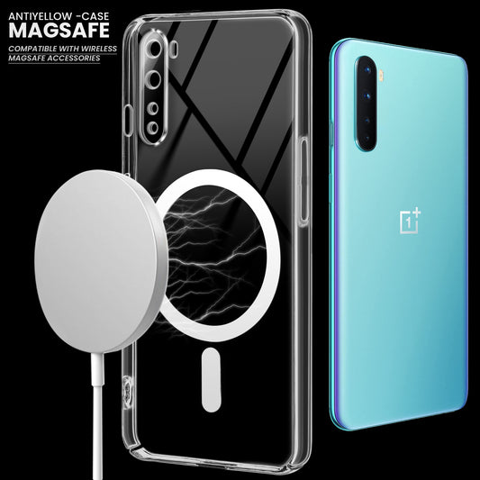 Colored Transparent Anti-Yellowing Magsafe Case For OnePlus Nord 5G