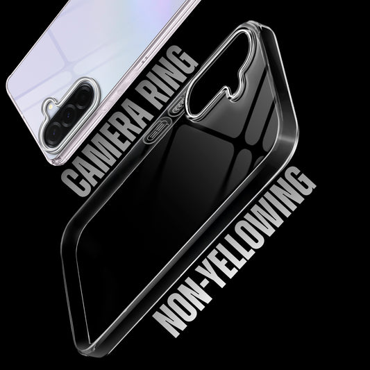 Crystal Shield Hard Case with Anti-Yellowing and Colorful Camera Guard for Samsung A36 5G