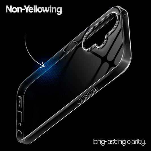 Crystal Clear Anti-Yellow Transparent Back Cover Case With Camera Ring Protection for OnePlus Nord CE 3 Lite 5G
