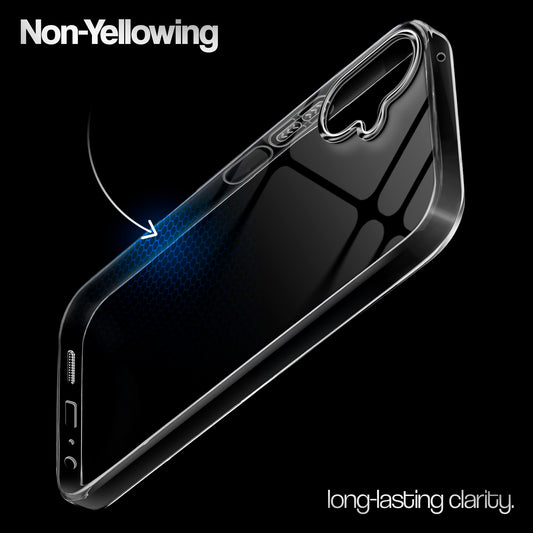 Crystal Clear Anti-Yellow Transparent Back Cover Case With Camera Ring Protection for Samsung A06 5G