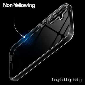 Crystal Clear Anti-Yellow Transparent Back Cover Case With Camera Ring Protection for Samsung F16 5G