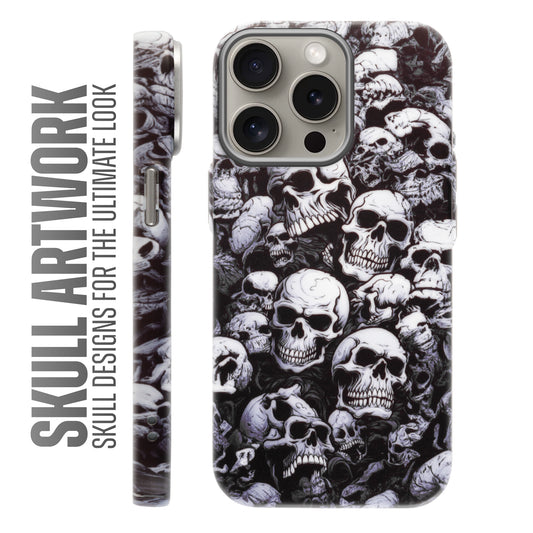 Nightfall Skull Cluster Design With Hard Back Case For Apple iPhone 15 Pro