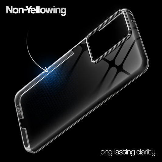 Crystal Clear Anti-Yellow Transparent Back Cover Case With Camera Ring Protection for Motorola Moto G96 5G