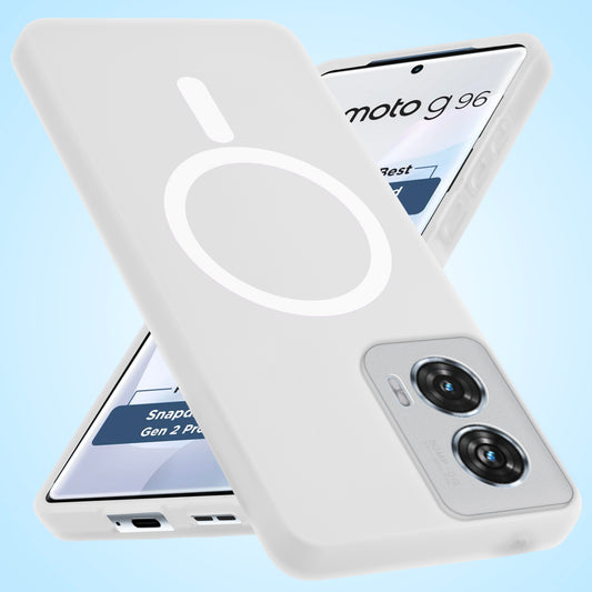 Classic Matte Silicone Back Case for Motorola Moto G96 5G