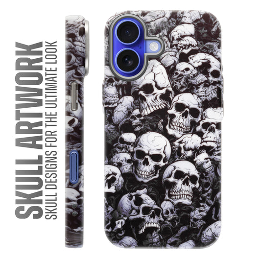 Nightfall Skull Cluster Design With Hard Back Case For Apple iPhone 16 Plus