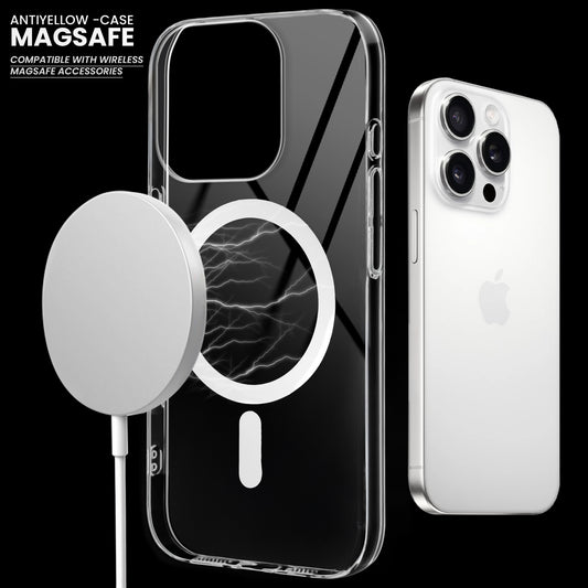 Crystal Clear Hard Back Anti-Yellowing with MagSafe Compatibility Phone Case For Apple iPhone 15 Pro
