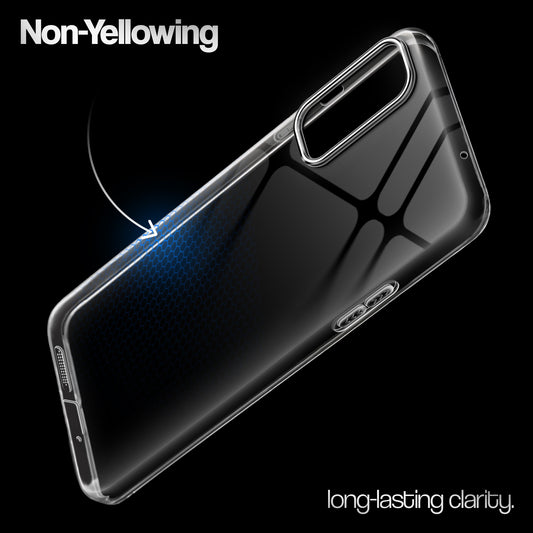 Crystal Clear Anti-Yellow Transparent Back Cover Case With Camera Ring Protection for OnePlus Nord 2 5G