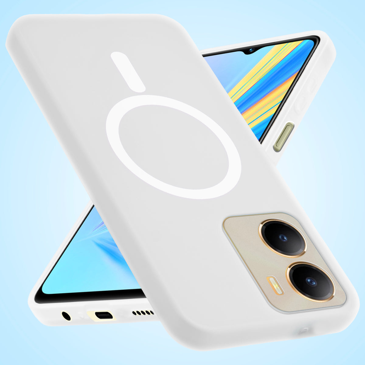 Classic Matte Silicone Back Case for Vivo T2x 5G