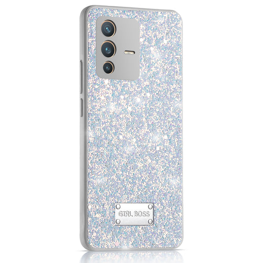 Sparkling Glitter Sequin Case with Camera Shield Back Cover For Vivo V23 5G