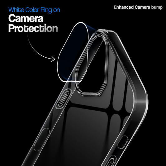 Crystal Clear Colorful Camera Ring Back Case for Apple iPhone 16 Plus