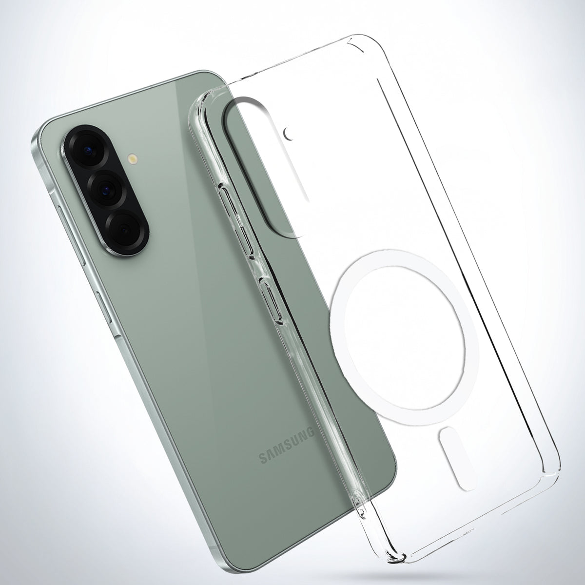 Colored Transparent Anti-Yellowing Magnetic Accessory Support Case For Samsung A56 5G