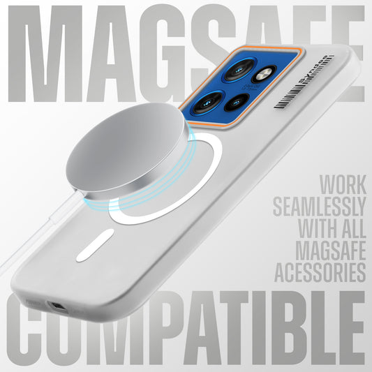 Elegant Colorful Frosted Matte Back With MagSafe Support Back Case For Motorola Moto Edge 50 Neo 5G