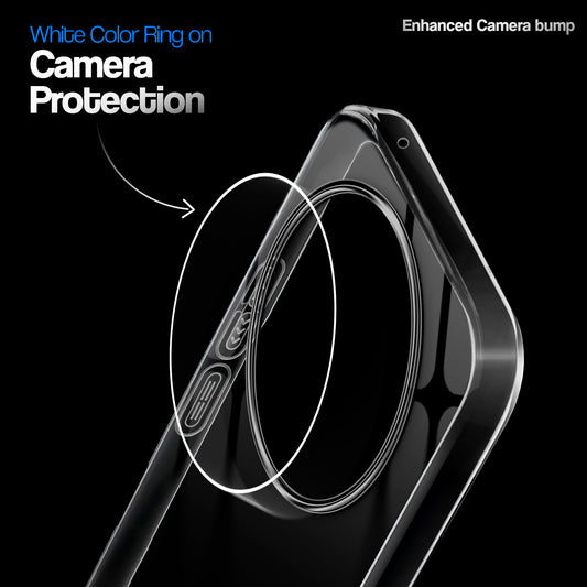 Crystal Clear Anti-Yellow Transparent Back Cover Case With Camera Ring Protection for Vivo Y300 Pro 5G