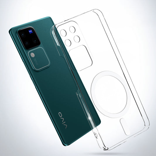 Colored Transparent Anti-Yellowing Magsafe Cuts Case For Vivo V30 Pro 5G