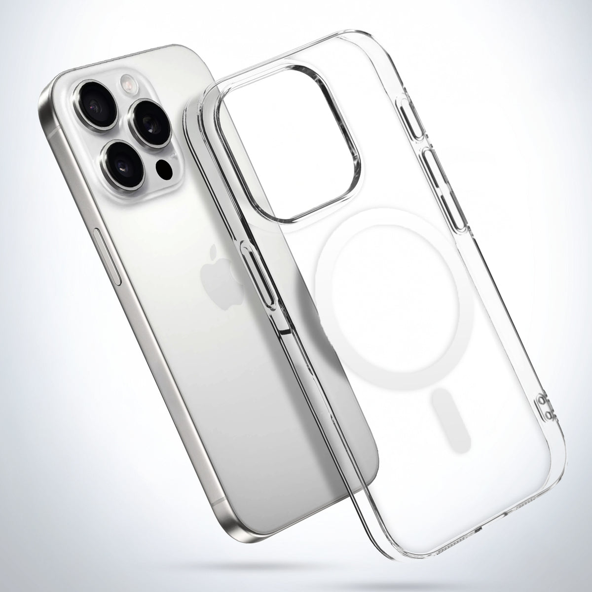 Colored Transparent Anti-Yellowing Wireless Charging Support Case For Apple iPhone 15 Pro Max