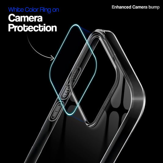 Crystal Clear Anti-Yellow Transparent Back Cover Case With Camera Ring Protection for Xiaomi 14 5G
