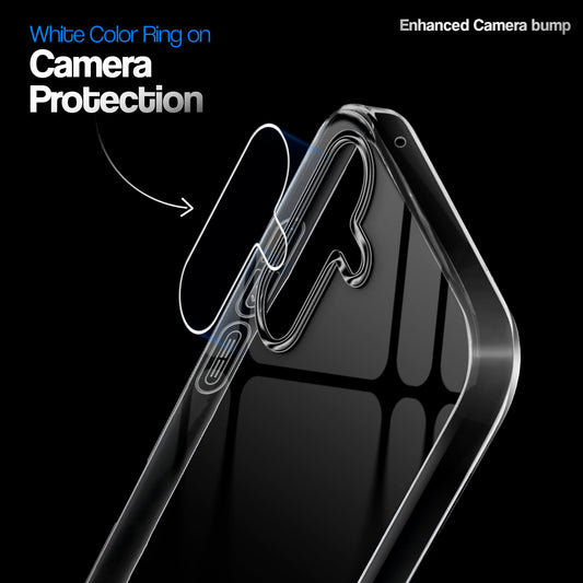Crystal Clear Anti-Yellow Transparent Back Cover Case With Camera Ring Protection for Samsung M56 5G