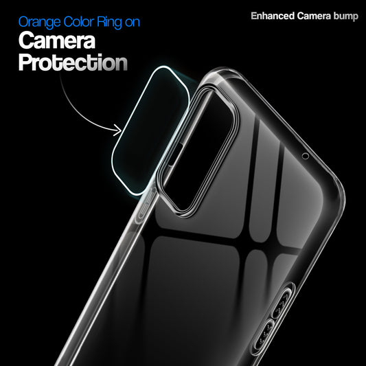 Crystal Clear Anti-Yellow Transparent Back Cover Case With Camera Ring Protection for OnePlus Nord 2 5G