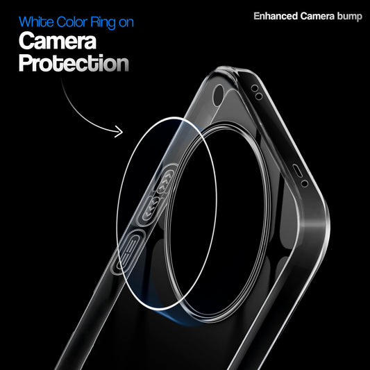 Crystal Clear Anti-Yellow Transparent Back Cover Case With Camera Ring Protection for Oppo Find X8 5G
