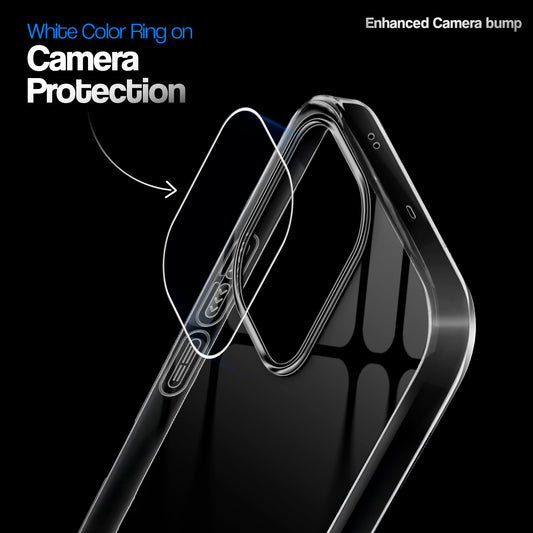 Crystal Clear Anti-Yellow Transparent Back Cover Case With Camera Ring Protection for Oppo Reno 13 5G