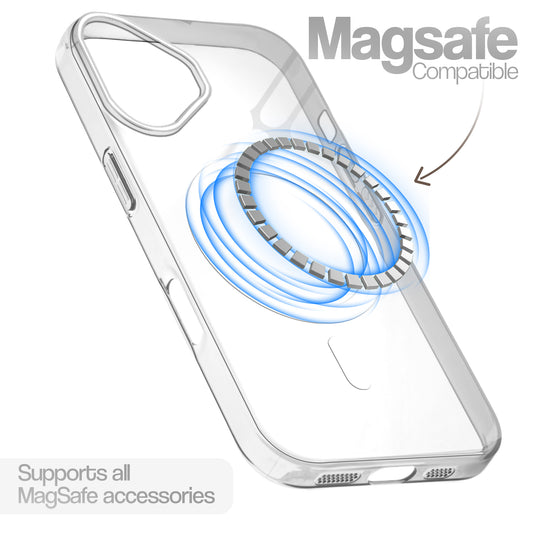 Anti-Yellow Scratch Resistant Case Support Wireless Charging Back Cover For Apple iPhone 16