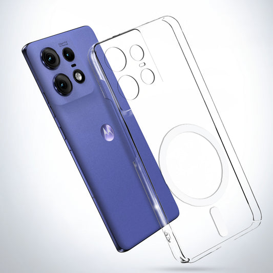 Colored Transparent Anti-Yellowing Magsafe Cuts Case For Motorola Edge 50 Pro 5G